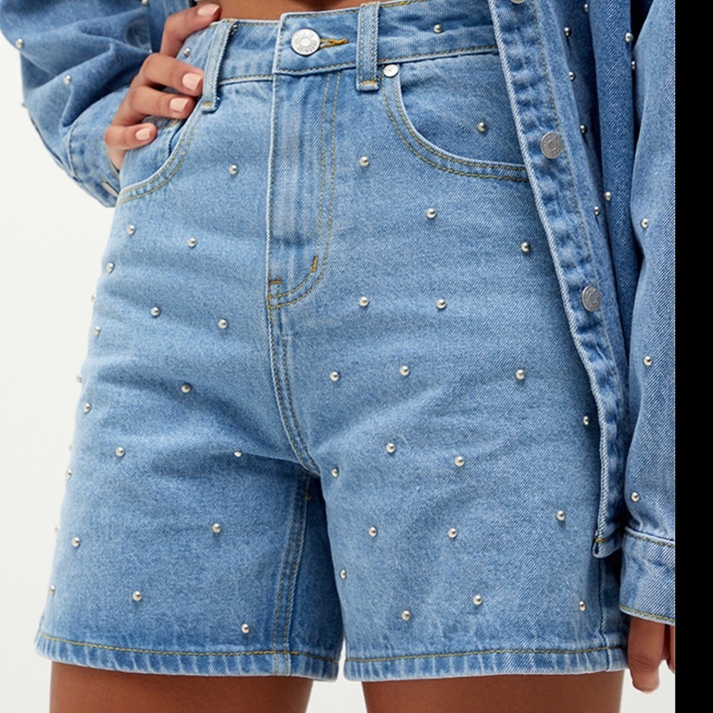 Milk It Recycled Spur Denim Shorts